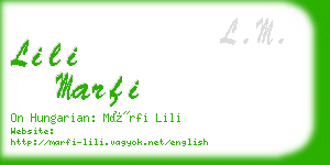 lili marfi business card